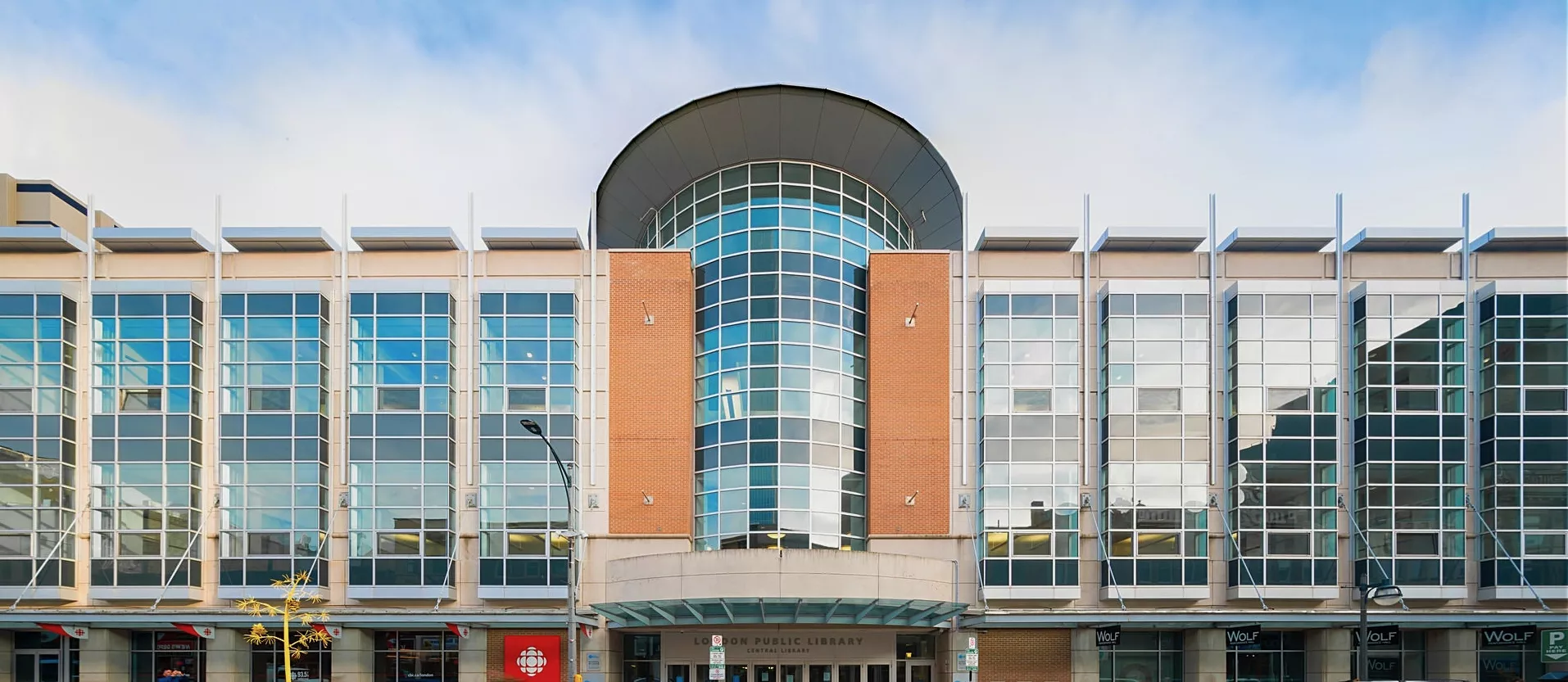 Photo of the front exterior of Central Library